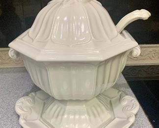 #57- Red Cliff Ironstone soup tureen- $60