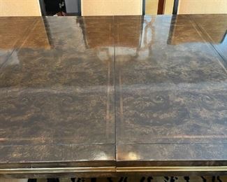 Dining Room Table and 8 Chairs (2 Leafs included in Length:108" L x 45" W x 29" H)