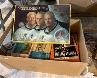 Box of old and vintage puzzles.