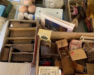Boxes full of doll house furniture. More than what's here.