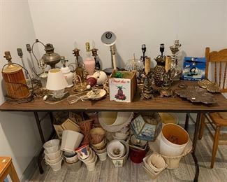 Lots of lamps and shades.