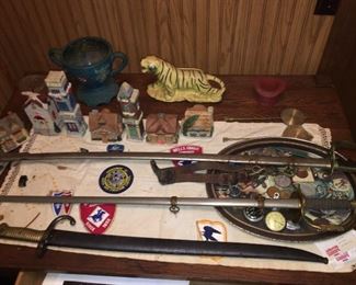 M.C. Lilley & Co. Knights Templar Engraved Masonic sword.  FrenchChassepot Model 1866 bayonet.  Francis Bannerman Military Goods Sword