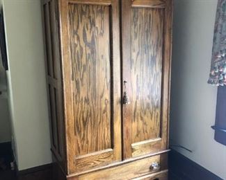 Antique Oak Knock Down Armoire