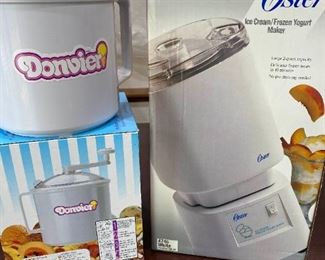 133 Oster Ice Cream Yogurt Machine Donvier Dessert Maker