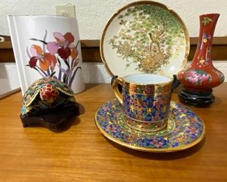 156 Cloisonne Turtle and Other Collectibles
