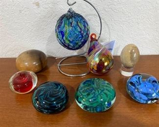 154 Glass Paperweights and More