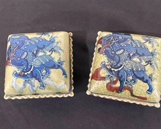 107 Chinese Porcelain Trinket Boxes