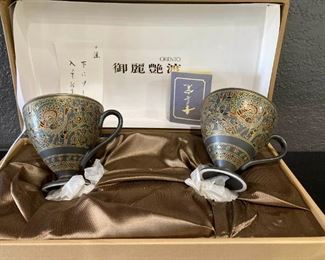 030 Pair of Teacups in Satin Box