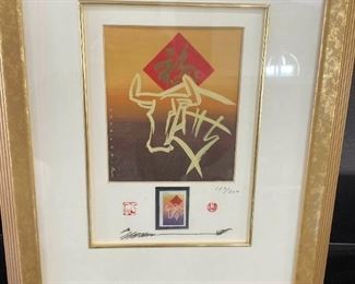 028 1997 Canadian Year of the Ox Stamp Art by Liu Xiang Ping