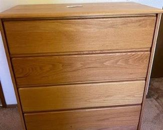 039 Four Drawer Wood Dresser