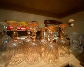Vintage Pink Glassware