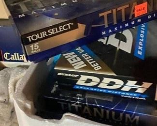 Lots of unopened Golf Balls