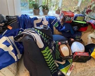 Large Amount of Seahawks Gear