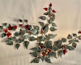 Signed Thomas Yano brass wall sculpture 