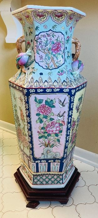 $110    25/ Oriental oval vase (not very old)  •  9” x 8” 