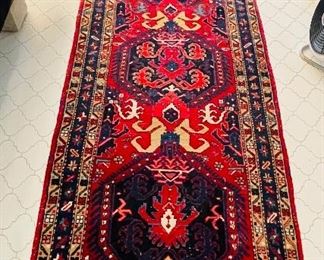 $375   27/ Persian rug runner  •  38” x 10’10” (some damages)