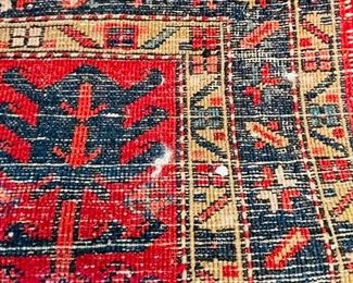  $375   27/ Persian rug runner  •  38” x 10’10” (some damages)