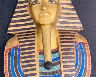 $125   35/ Egyptian terracotta bust of a Pharaoh •  22high 18wide 12deep