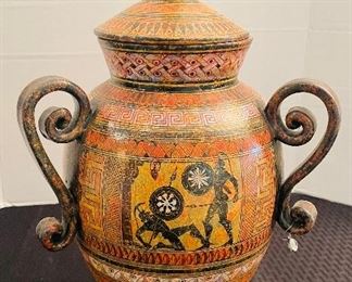 $95    31/ Greek Terracotta urn with lid •  18high 11across