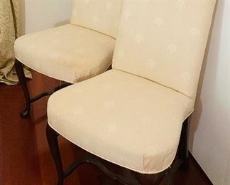 $150   47/ Pair of Queen Ann style mahogany chairs •   42high 21wide 22deep