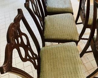  $300    48/ Setof 5 chairs & 1 armchair Chippendale style $300 •  29 hi 20 wide 17 deep