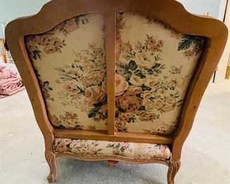 $195   58/ Frenchstyle Louis XV Bergere armchair with ottoman