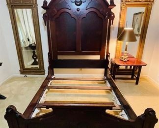 #50 - $595 - Victorian Mahogany full size bed  • 96high 66wide 80deep