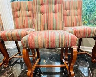 #8 - $695 - Empire Walnut 6 Chairs & 2 arms 