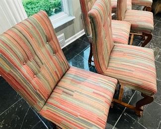 #8 - $695 - Empire Walnut 6 Chairs & 2 arms 