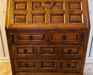 #4 - $450 - Spanish style drop front desk   • 42high 32wide 19deep