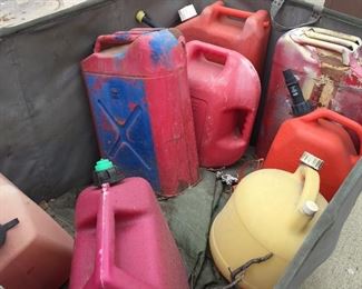 Gas cans galore.