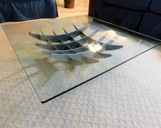 Italian Atlas Glass Coffee Table
