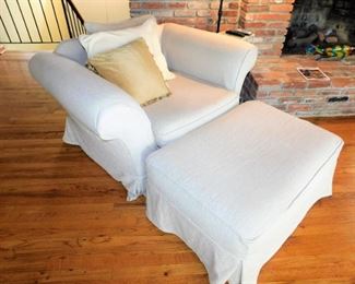 Pottery Barn Chair & Ottoman