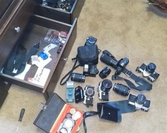 Large selection of Pentax and Nikon Camera Bodies and Lenses, and various Attachments and Accessories, hurry, won't last,