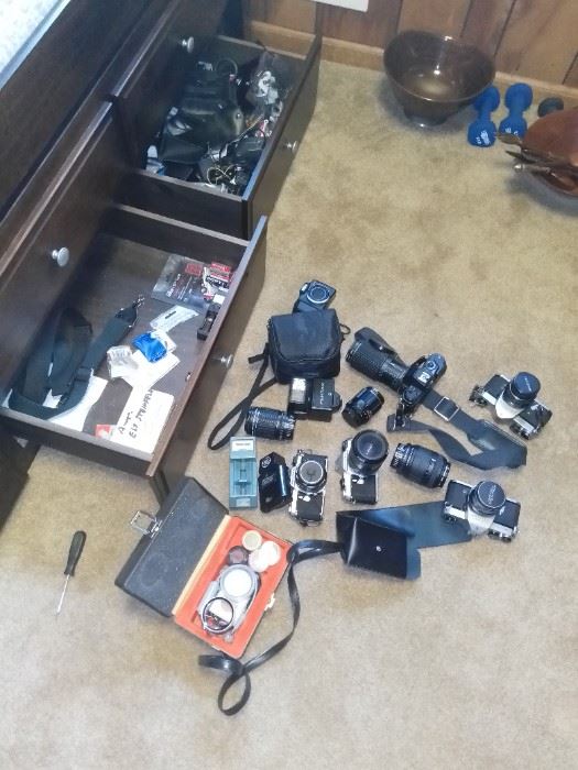 Large selection of Pentax and Nikon Camera Bodies and Lenses, and various Attachments and Accessories, hurry, won't last,