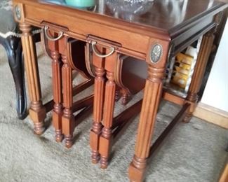 Finest Inlaid Wood Nesting Table Set, we have ever had the pleasure to offer you for sale,