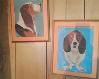 Dog paintings,