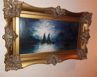 Original Oil Painting in French style frame,