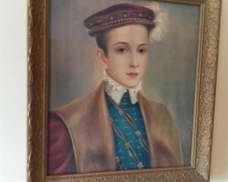 Artwork, Italian Renaissance style portrait of a young man,