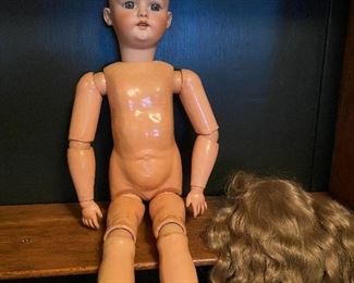 Old Antique Dolls signed DEP 13 Bisque German