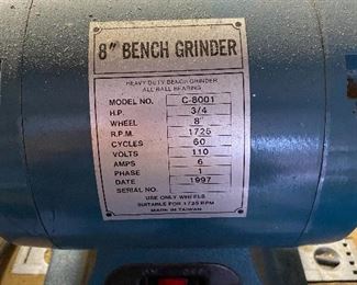8” Bench Grinder