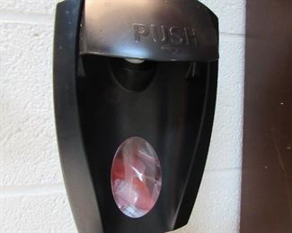 Wall mount soap dispenser. Numerous this auction. Ideal if you own a restaurant or retail shop. 