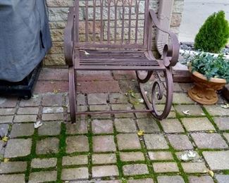 Comfortable metal rocking chair