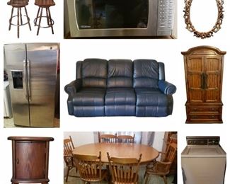 Sony Entertainment System, GE Stainless Steel Refrigerator, Wall Art, Dining Table & Chairs, Bedroom Furniture, Daybed, 13 Model Airplanes, Large CD Collection, Yard Tools, Etc.

Power Line 880 BB Rifle, Winchester Air Rifle, Racquetball Equipment, Vintage Playboy, Playgirl 1956, Penthouse & Hustler, Etc.