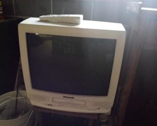 Vintage Panasonic TV with built-in VHS player