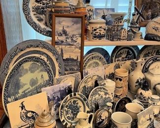 DELFT BLUE WILLOW AND STEINS