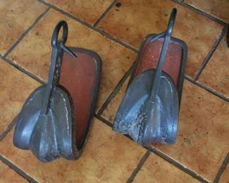 Antique Pair of Samurai Abumi Stirrups