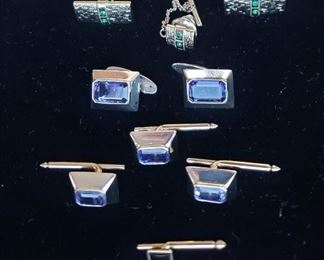 1960's Tux Dress Set of Cuff links & Studs