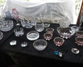 Selection of Fine Crystal and Victorian Salad Set