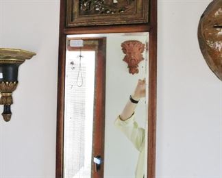 Antique Gilt Pierce-Carved Beveled Mirror